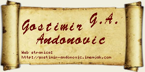 Gostimir Andonović vizit kartica